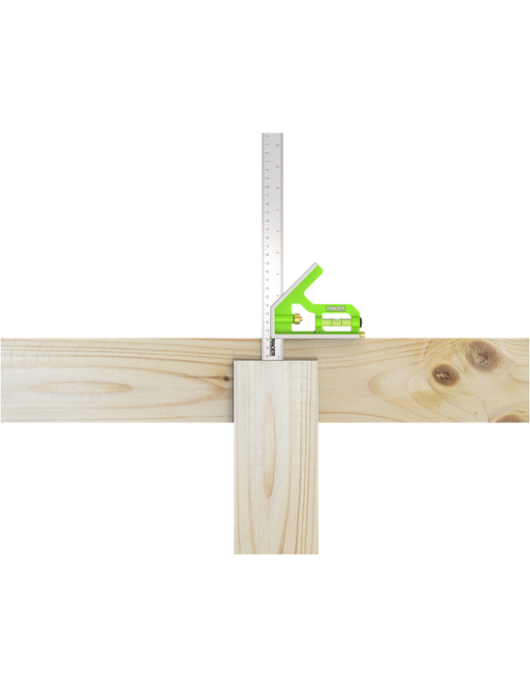 Kątownik kombinowany 150mm z poziomicą i rysikiem TRACER ACSQ150