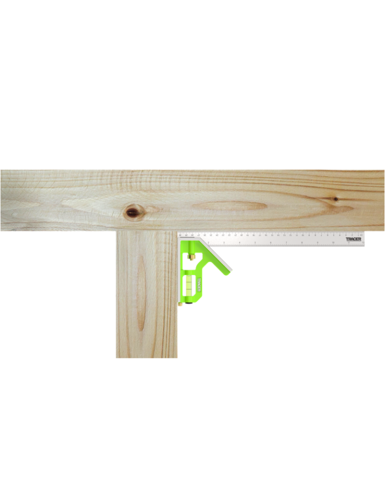 Kątownik kombinowany 150mm z poziomicą i rysikiem TRACER ACSQ150