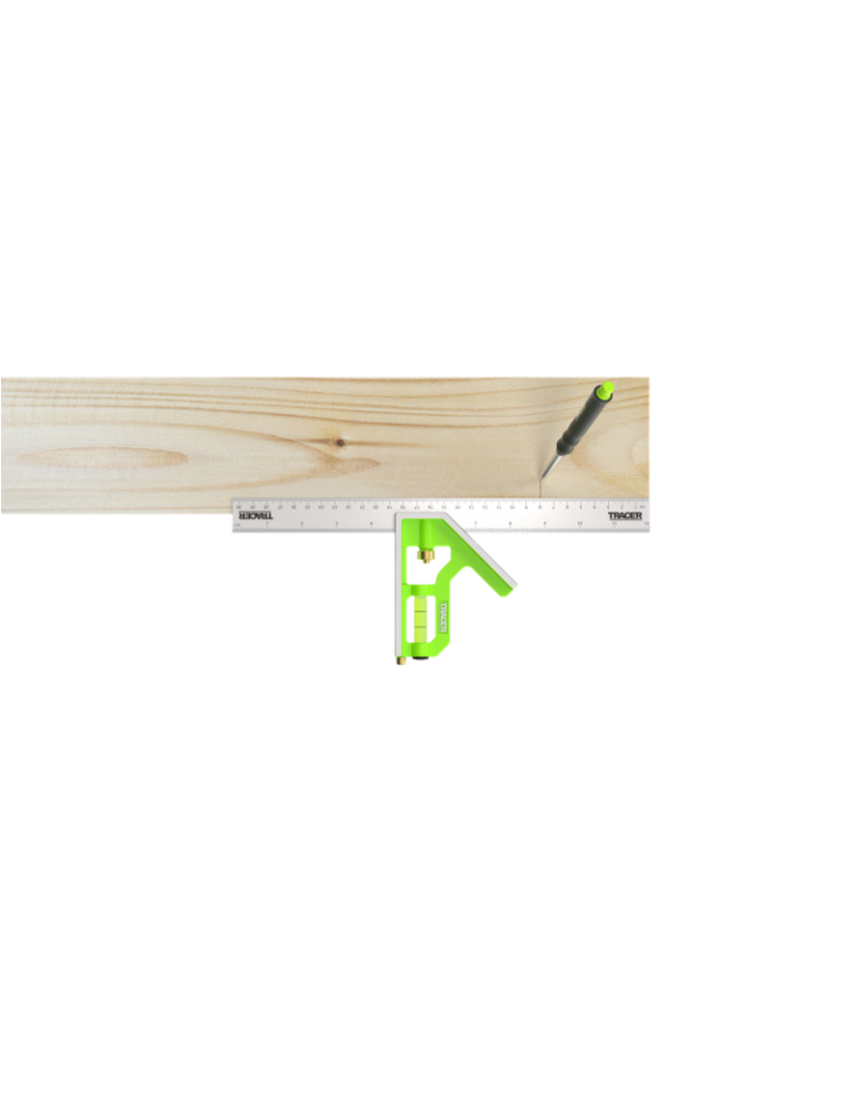 Kątownik kombinowany 150mm z poziomicą i rysikiem TRACER ACSQ150