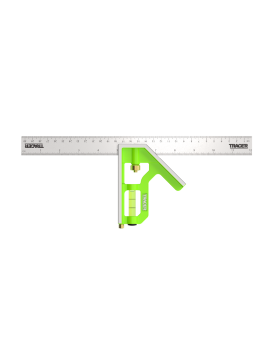 Kątownik kombinowany 300mm z poziomicą i rysikiem TRACER ACSQ300