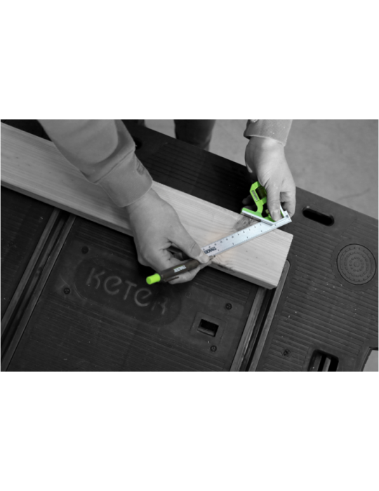 Kątownik kombinowany 300mm z poziomicą i rysikiem TRACER ACSQ300