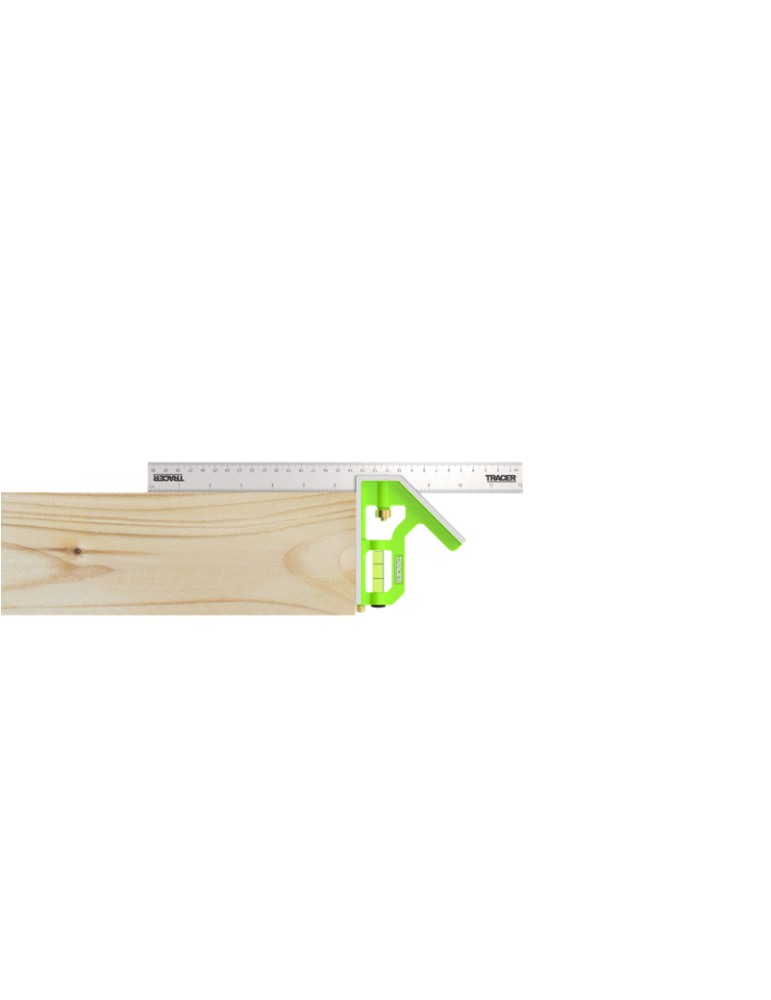 Kątownik kombinowany 300mm z poziomicą i rysikiem TRACER ACSQ300