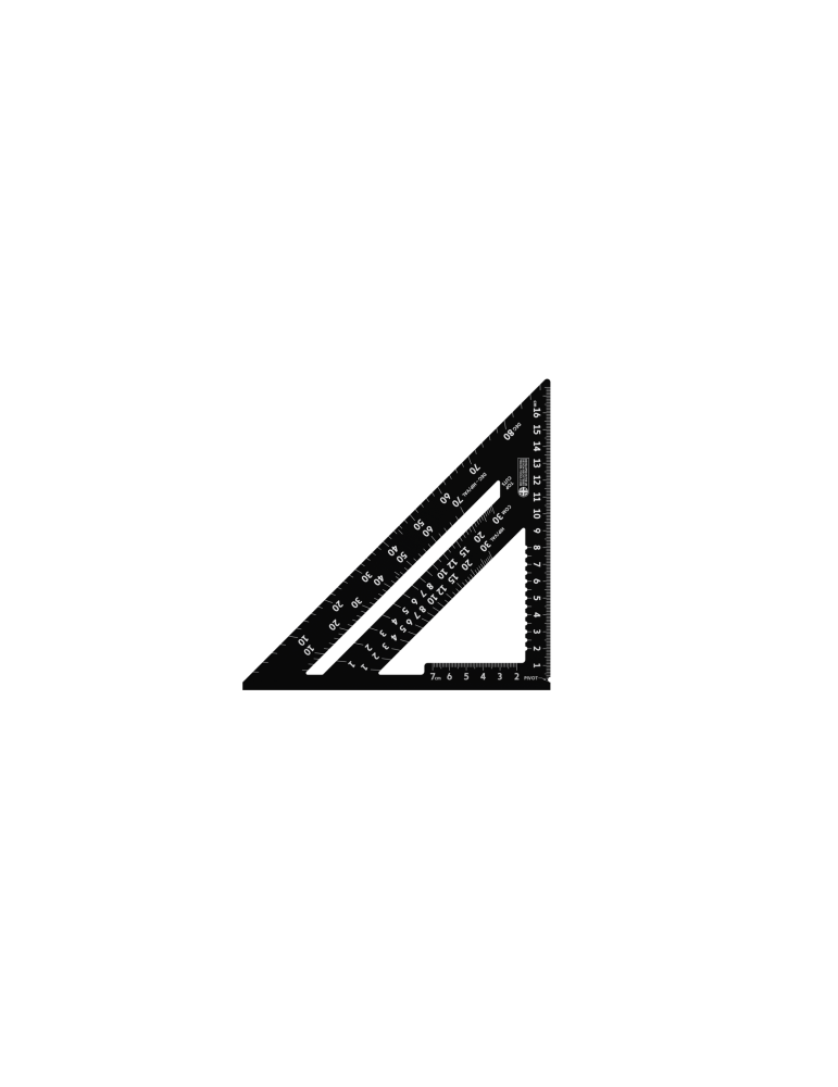 Kątownik stolarski 175mm skala do krokwi TRACER ASQ7M