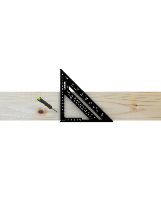 Kątownik stolarski 175mm skala do krokwi TRACER ASQ7M