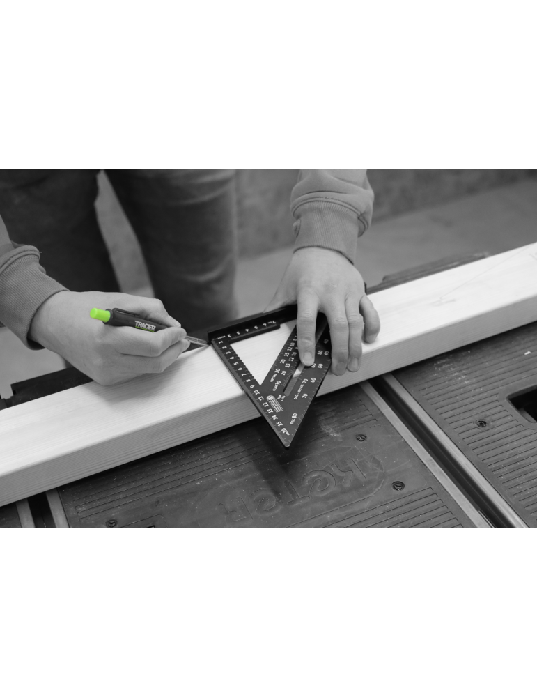 Kątownik stolarski 175mm skala do krokwi TRACER ASQ7M