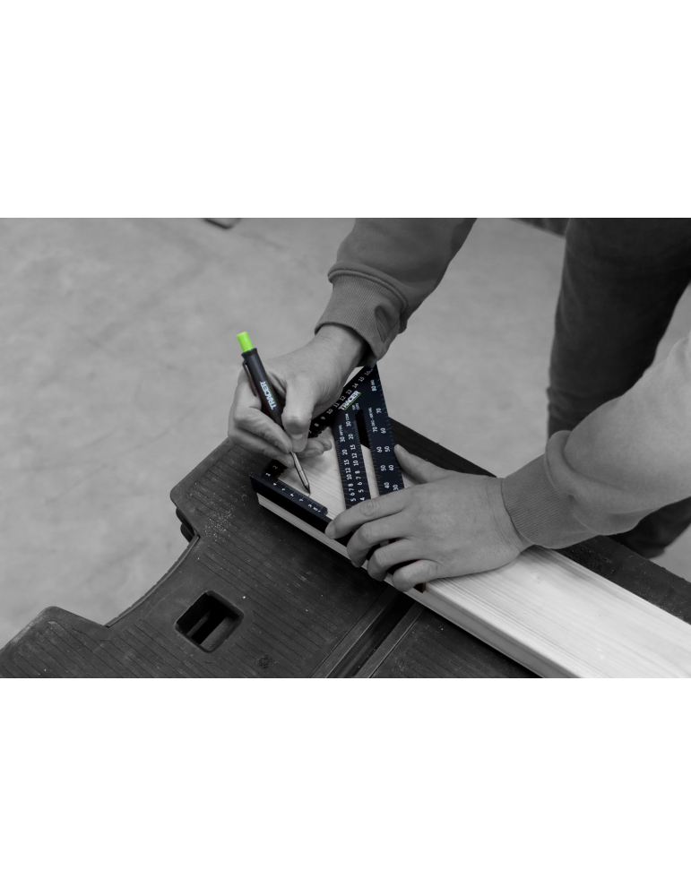 Kątownik stolarski 175mm skala do krokwi TRACER ASQ7M