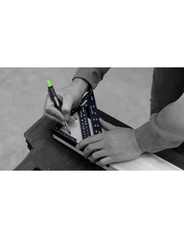 Kątownik stolarski 175mm skala do krokwi TRACER ASQ7M