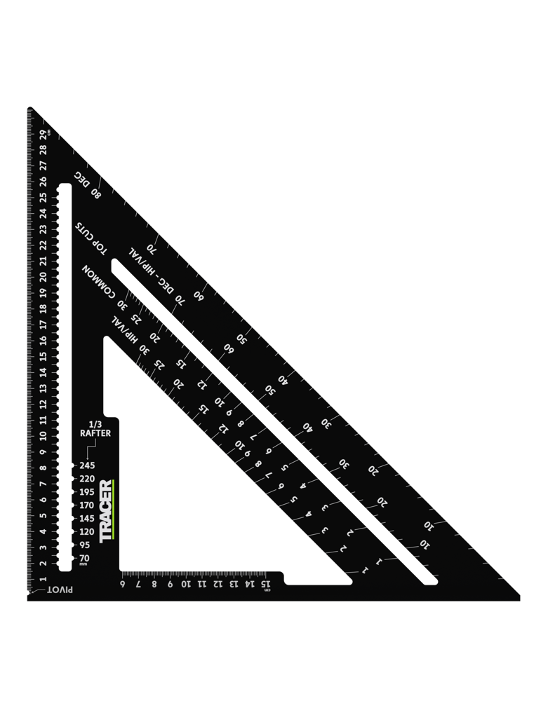 Kątownik stolarski 300mm skala do krokwi TRACER ASQ12M