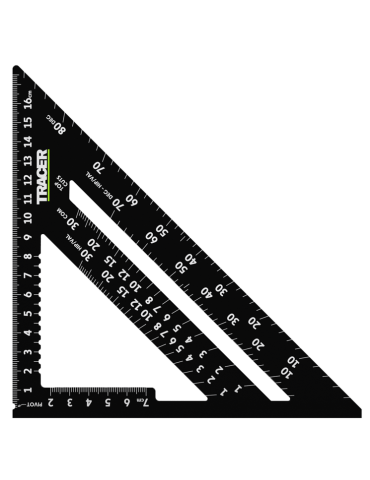 Kątownik stolarski 175mm skala do krokwi TRACER ASQ7M
