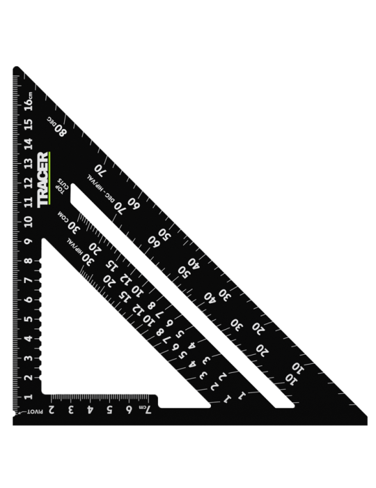 Kątownik stolarski 175mm skala do krokwi TRACER ASQ7M