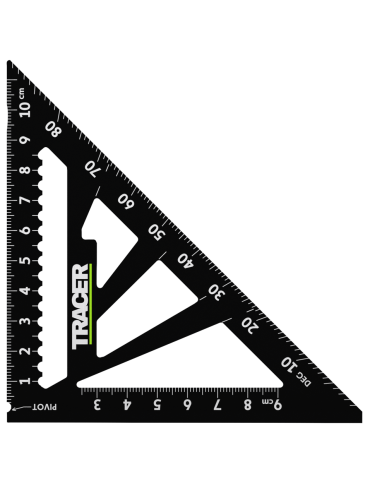 Kątownik stolarski 110mm znakowanie kąta 22,5°, 30°, 45° i 67,5° TRACER ASQ4M