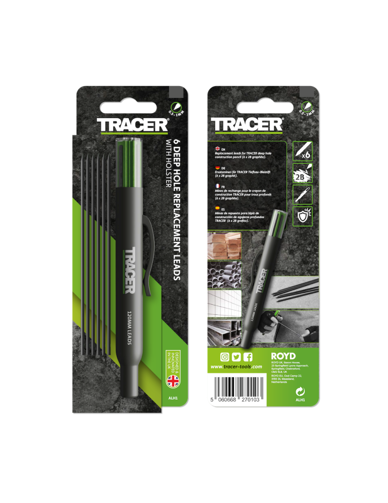 6 wymiennych wkładów do ołówka z nasadką TRACER ALH1