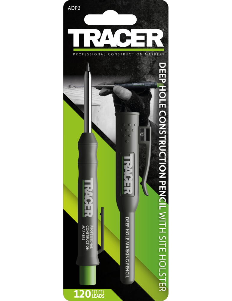 Ołówek budowlany do głębokich otworów z nasadką TRACER ADP2