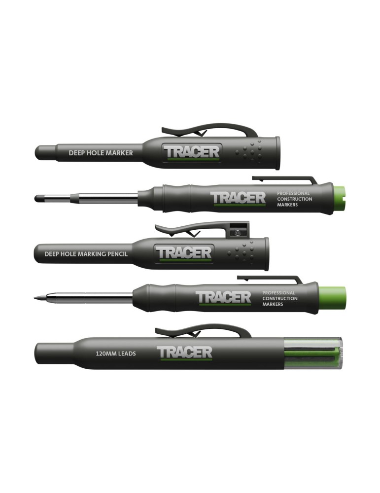 Kompletny zestaw ołówków budowlanych z kaburami TRACER AMK3