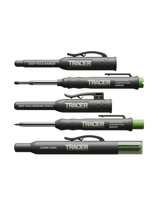 Kompletny zestaw ołówków budowlanych z kaburami TRACER AMK3