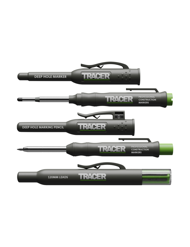 Kompletny zestaw ołówków budowlanych z kaburami TRACER AMK3