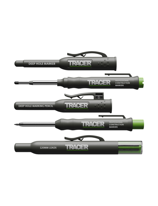 Kompletny zestaw ołówków budowlanych z kaburami TRACER AMK3