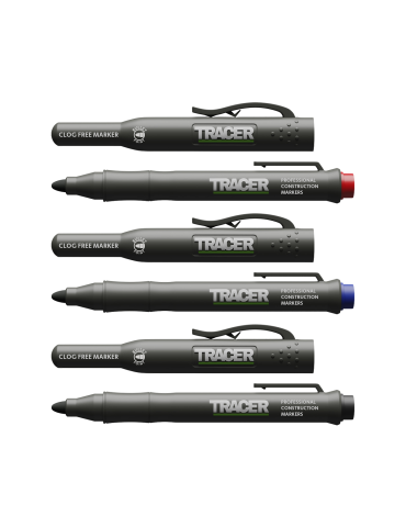 Zestaw 3 markerów czarny, niebieski i czerwony TRACER ACF-MK3