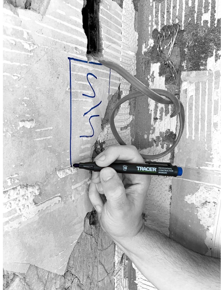 Zestaw 3 markerów czarny, niebieski i czerwony TRACER ACF-MK3