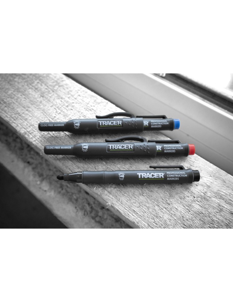 Zestaw 3 markerów czarny, niebieski i czerwony TRACER ACF-MK3