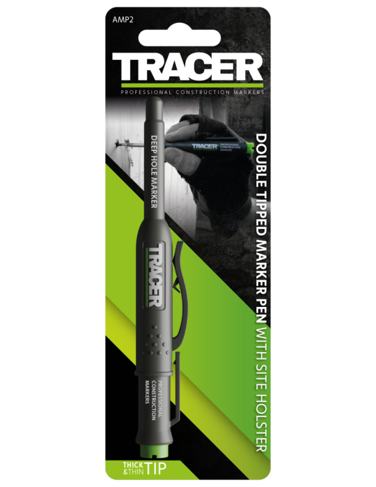 Znacznik do głębokich otworów z podwójną końcówką i nasadką TRACER AMP2